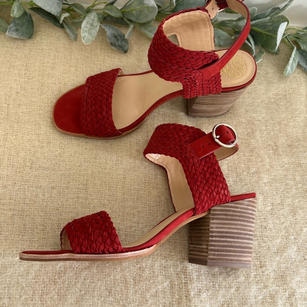 Vince Camuto Kolema heeled sandal in Cherry Red women size 10